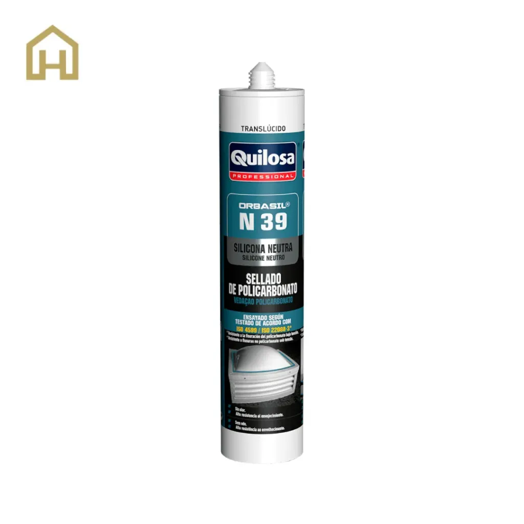 [HEM-QUI-SILI-CAJASili12TR] SILICONA NEUTRA ORBASIL N-39 POLICARBONATO TUBO 300ml TRANSPARENTE